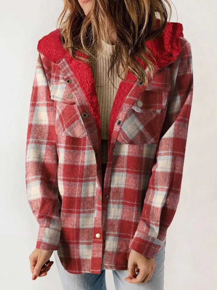 Faye | Hooded Plaid Jacket