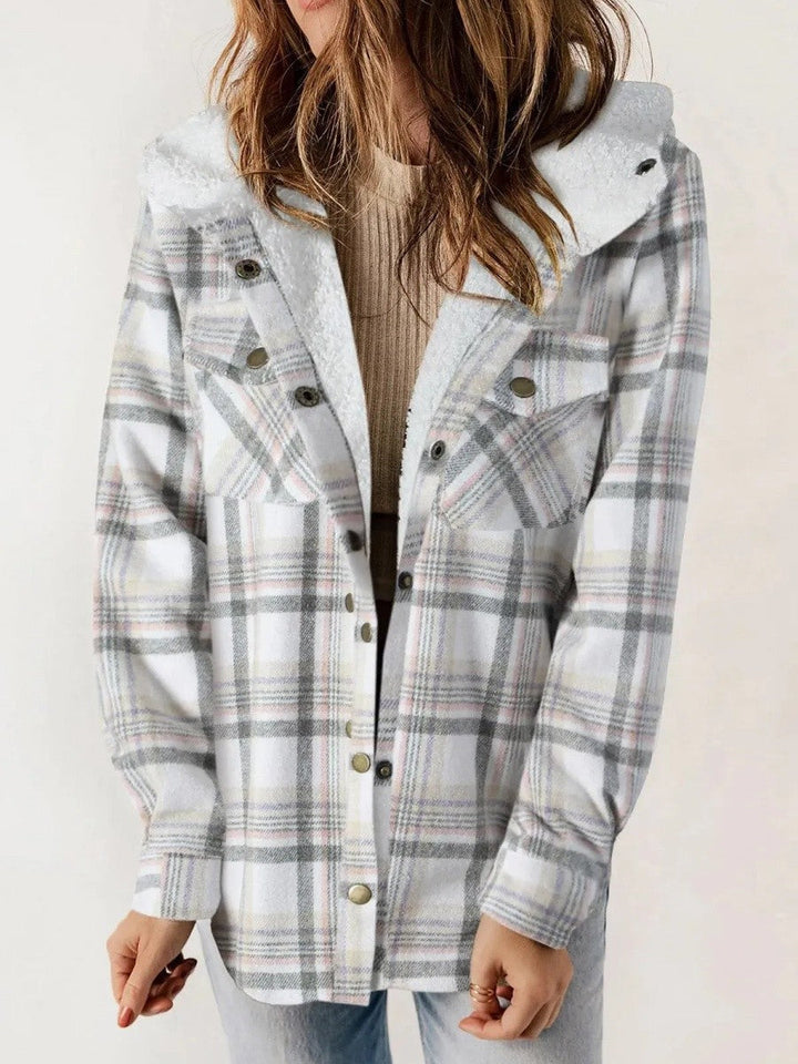 Faye | Hooded Plaid Jacket