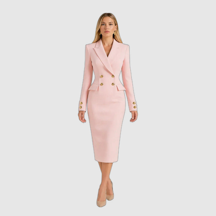 Roberta | Midi Blazer-Style Double-Breasted Dress