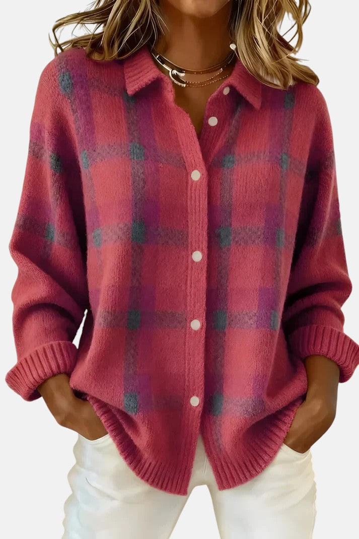 Lumi | Elegant Checked Cardigan