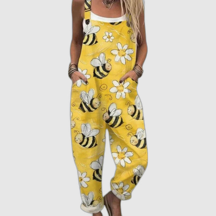Loose Printed Overalls - Comfort and Casual Style