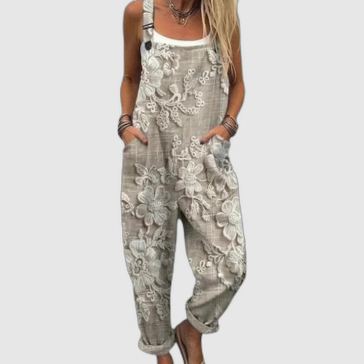 Loose Printed Overalls for Women
