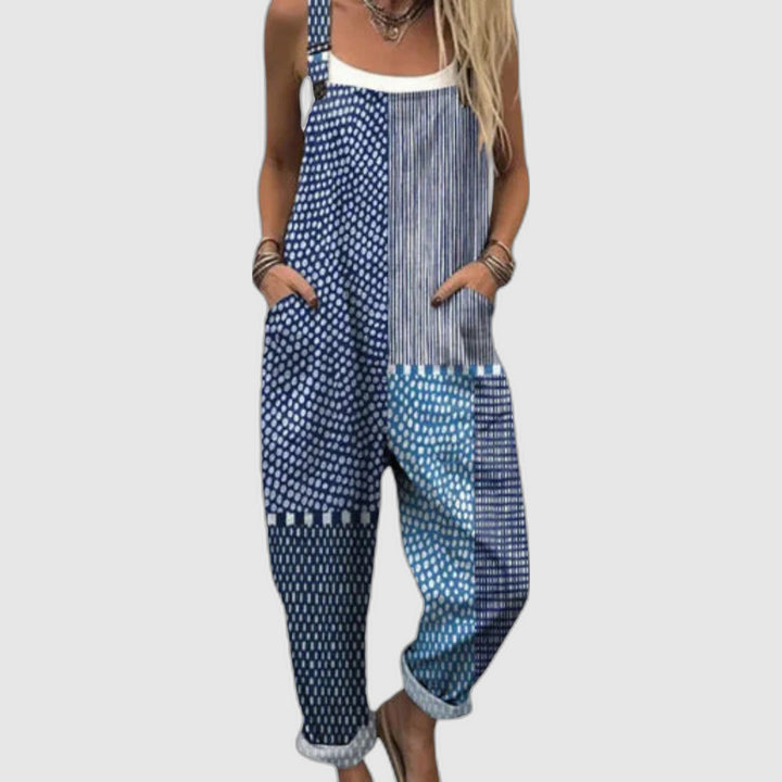Wide-Leg Printed Jumpsuit