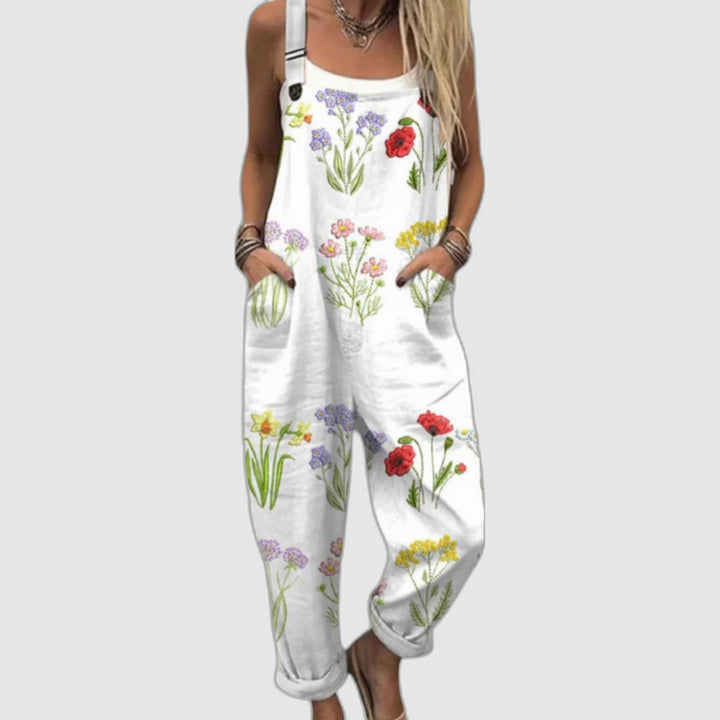 Wide-Leg Printed Jumpsuit