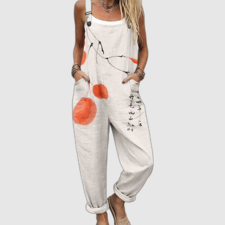 Comfortable printed overall with wide legs