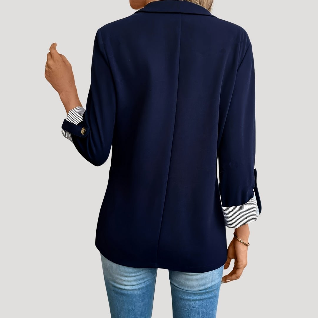 Clara | Structured Blazer with Single Button and Roll-Up Sleeves