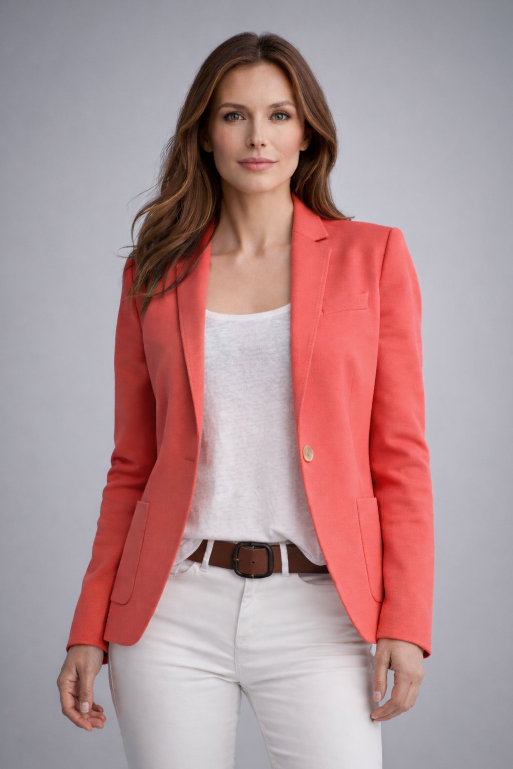 Élise | Fitted Blazer with One Button and Notched Lapels