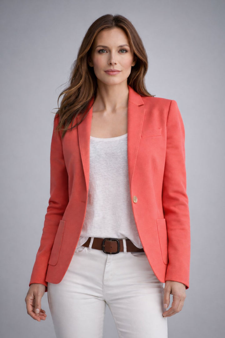 Élise | Fitted Blazer with One Button and Notched Lapels