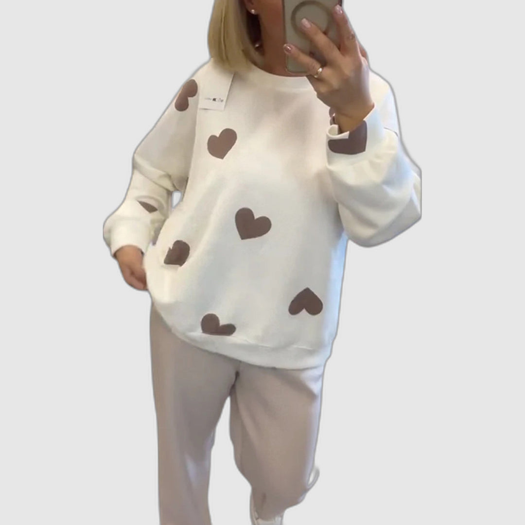 Soren | Cotton Blend Sweater with Hearts