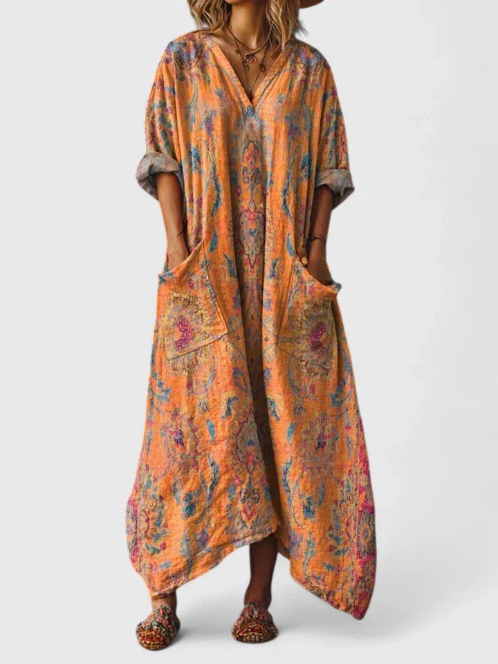 Valentina | Relaxed Maxi Dress with V-Neck
