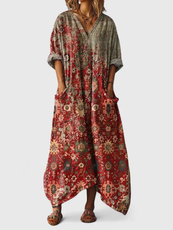 Valentina | Relaxed Maxi Dress with V-Neck