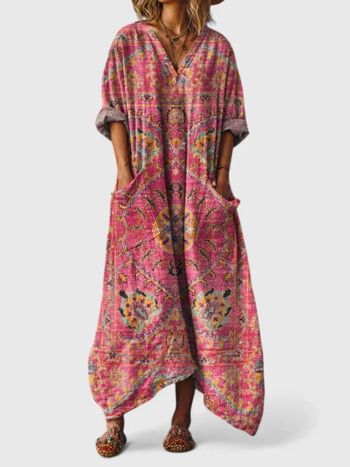 Valentina | Relaxed Maxi Dress with V-Neck