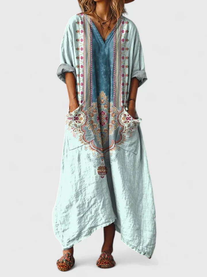 Valentina | Relaxed Maxi Dress with V-Neck