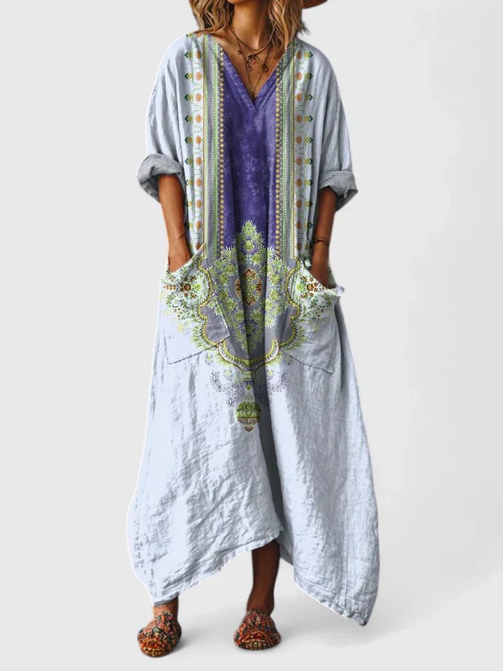 Valentina | Relaxed Maxi Dress with V-Neck