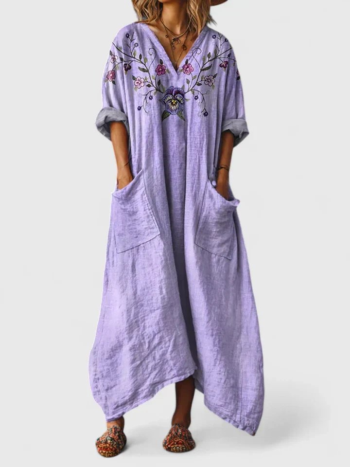 Valentina | Relaxed Maxi Dress with V-Neck