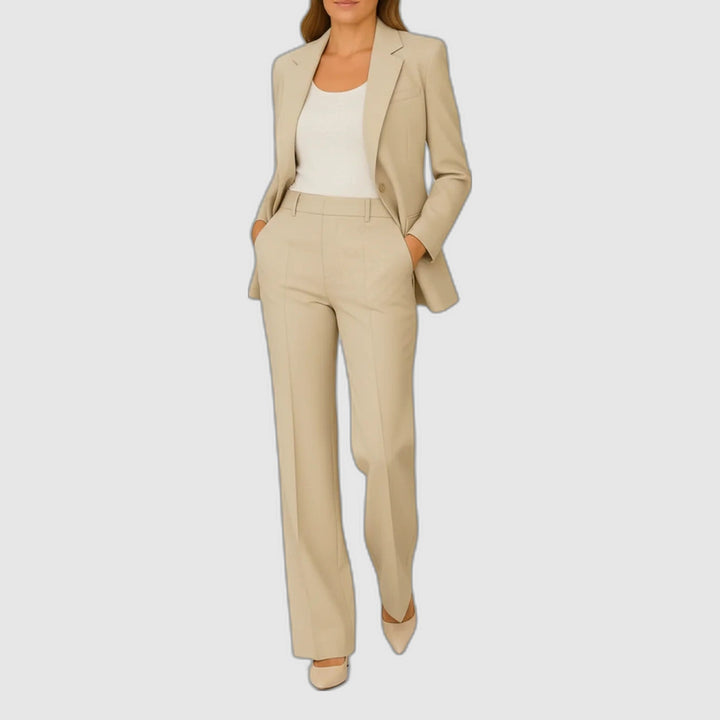 Valmira | Blazer and Straight Leg Pants Suit Set
