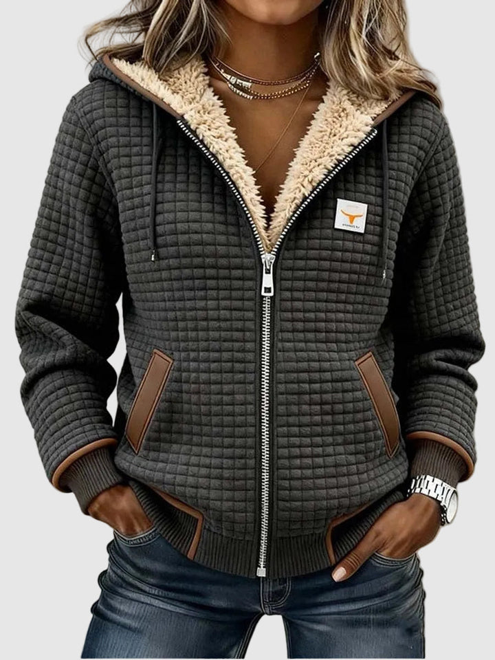 Silvana | Quilted Sherpa-Lined Coat with Hood