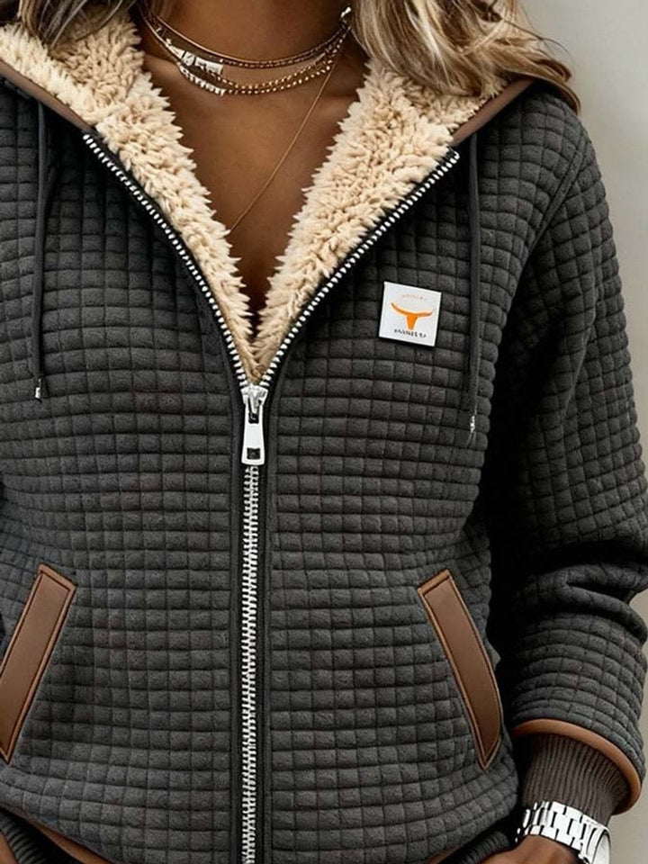 Silvana | Quilted Sherpa-Lined Coat with Hood