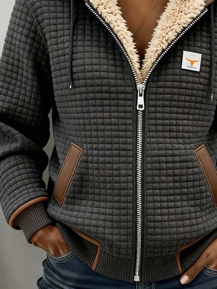 Silvana | Quilted Sherpa-Lined Coat with Hood